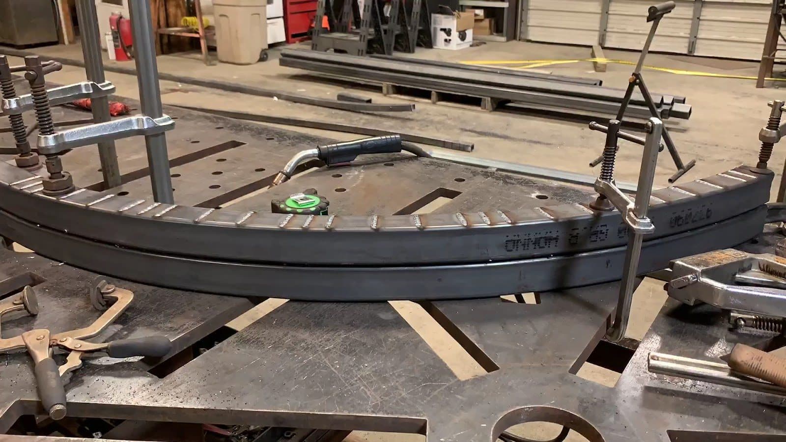 Steel archway frame fabricated by Big Sky Metals